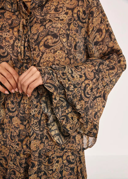 Blusa fluida volantes