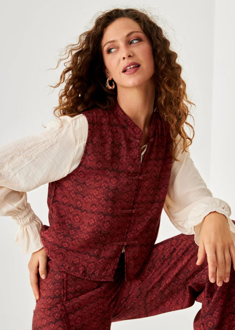 Chaleco viscosa oriental