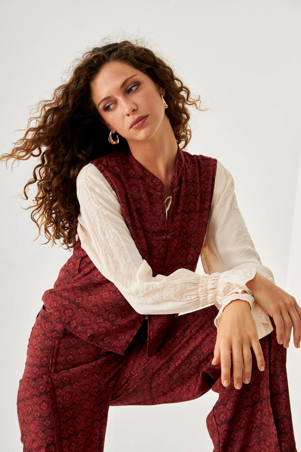 Chaleco viscosa oriental