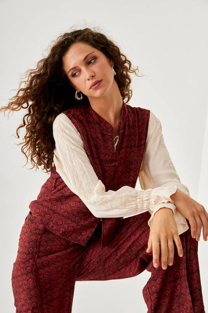 Chaleco viscosa oriental