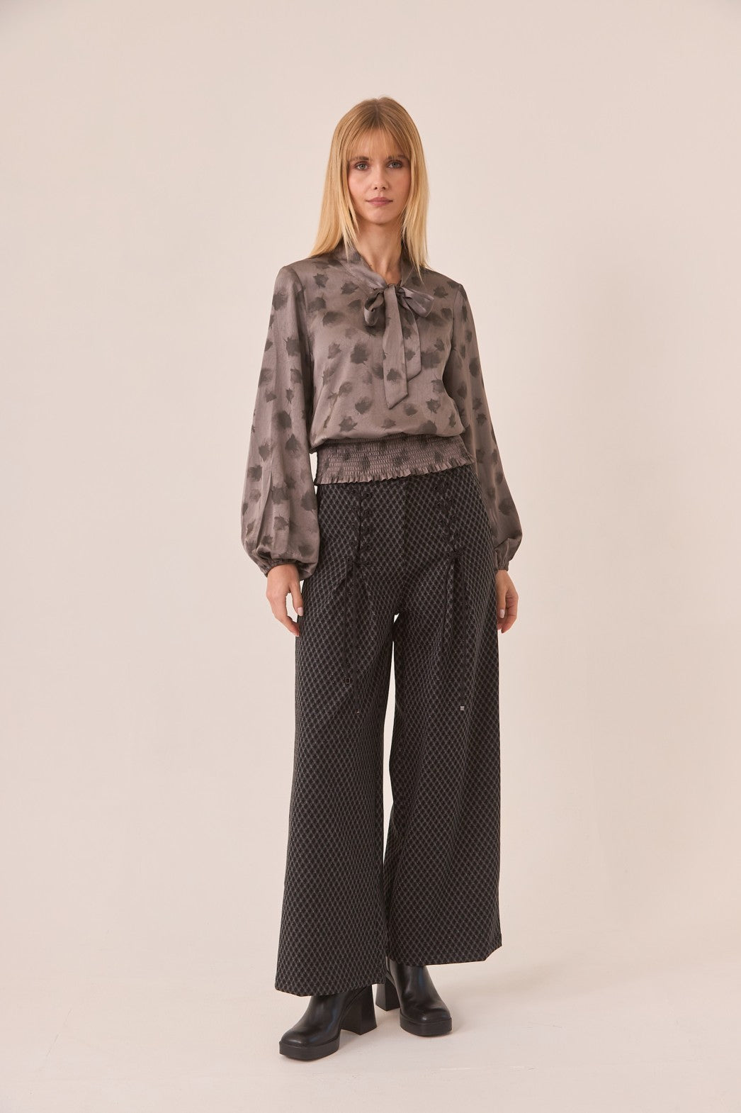 Pantalón jacquard lace