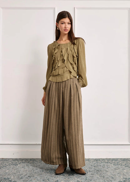Blusa volantes cascada
