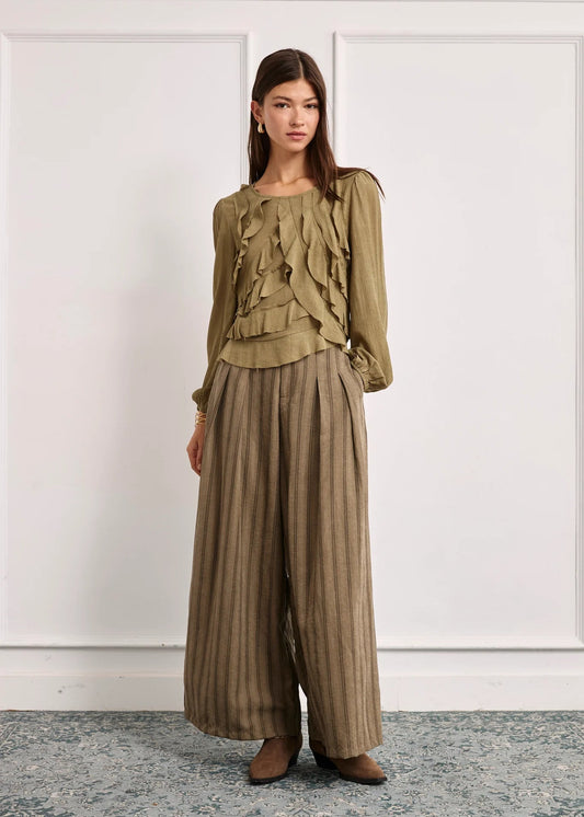 Blusa volantes cascada