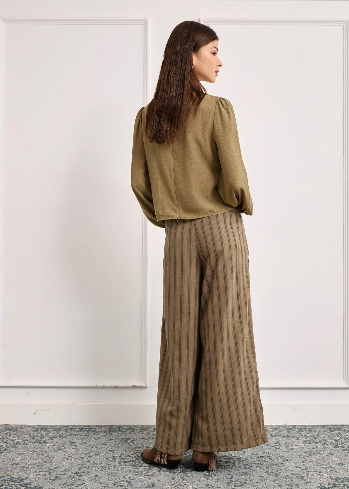 Blusa volantes cascada