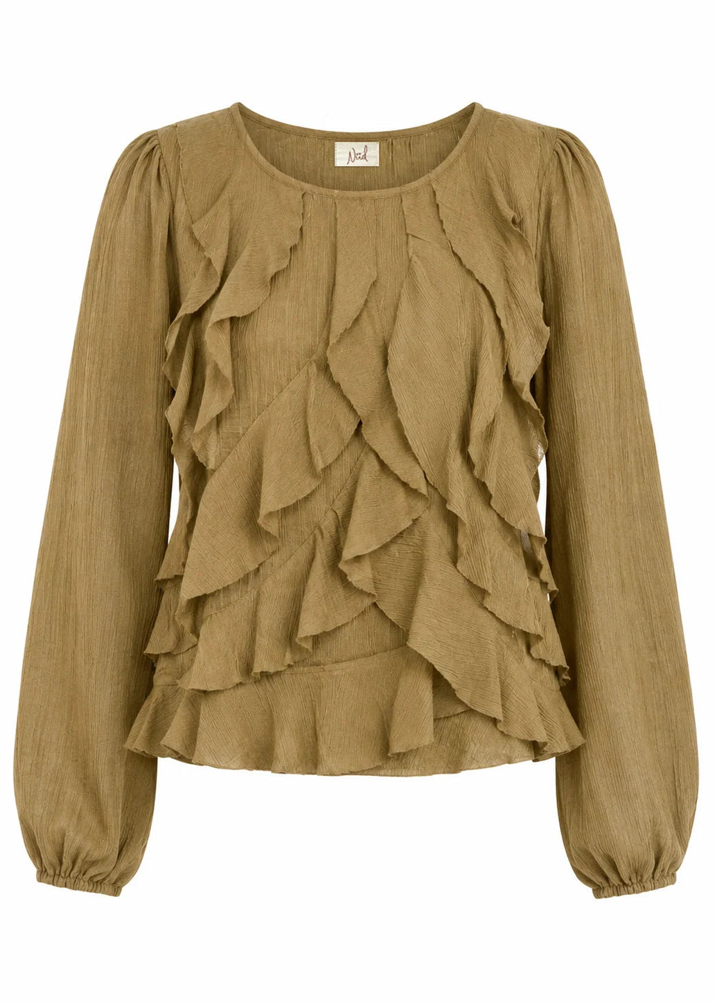Blusa volantes cascada