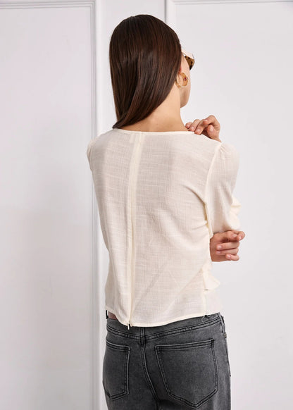 Blusa volantes cascada