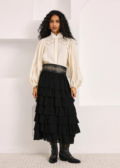 Blusa romantica bordados