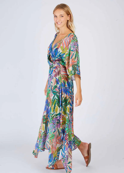 Vestido largo estampado Pensee
