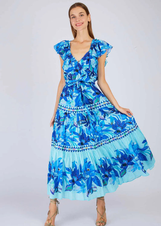 Vestido largo estampado Philomena
