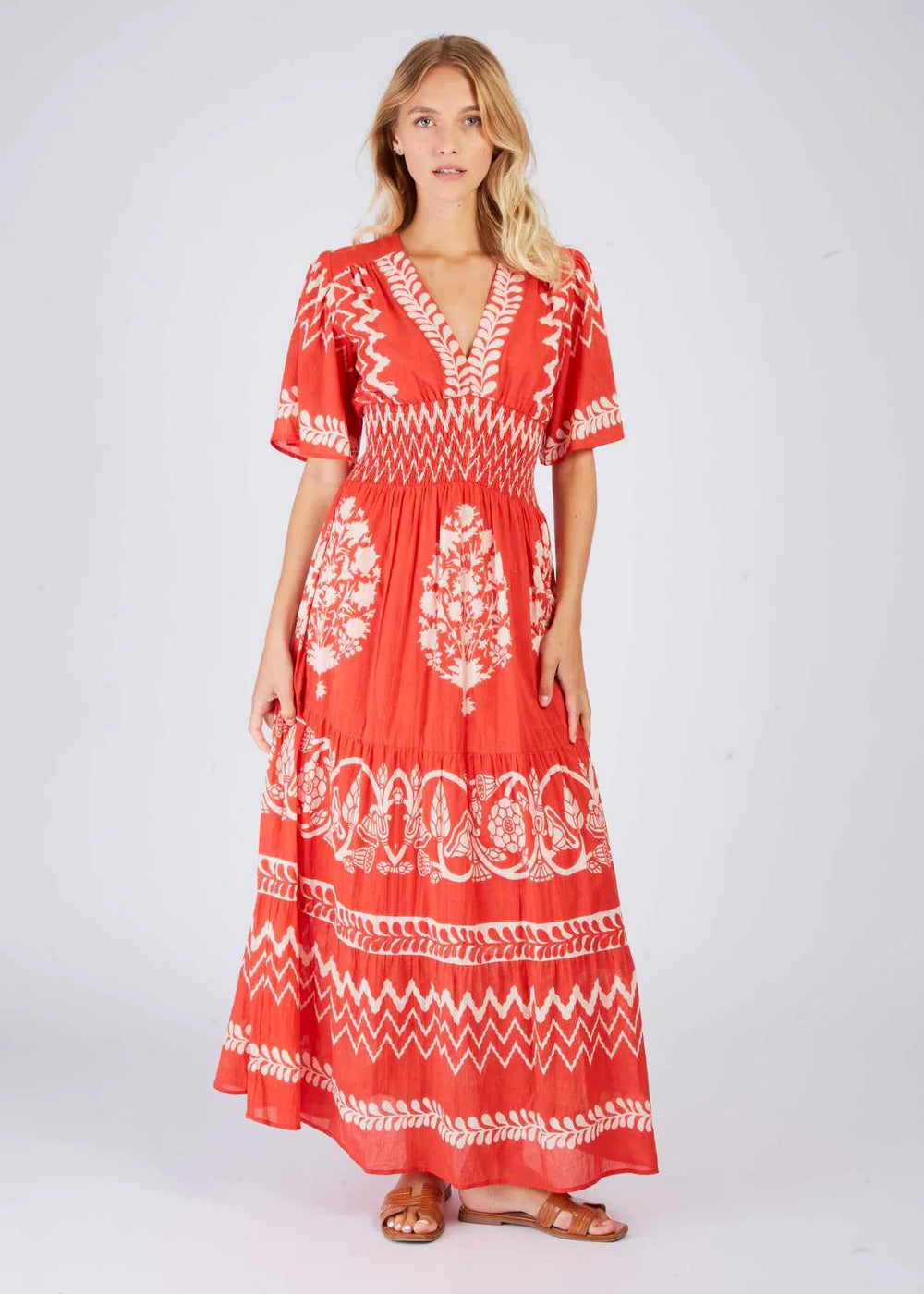 Vestido largo estampado