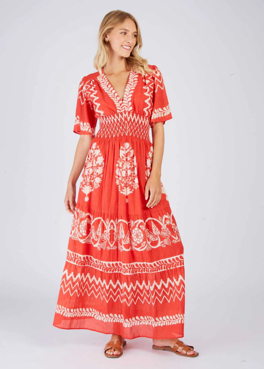 Vestido largo estampado