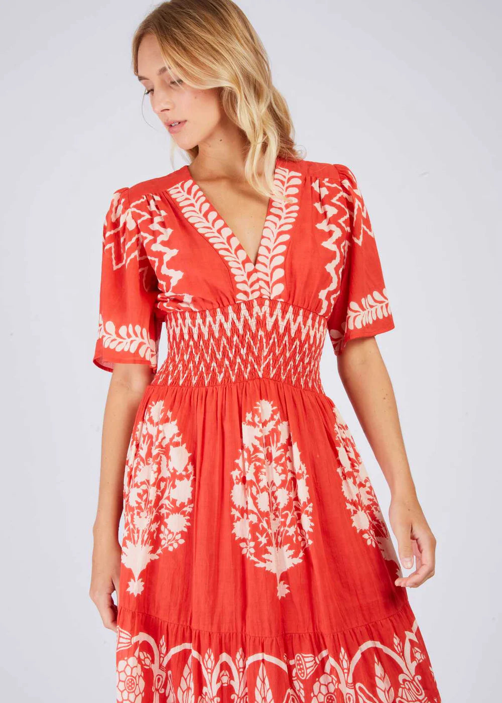 Vestido largo estampado
