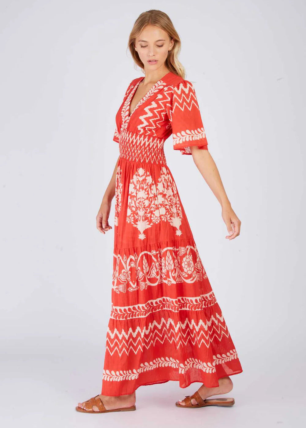 Vestido largo estampado