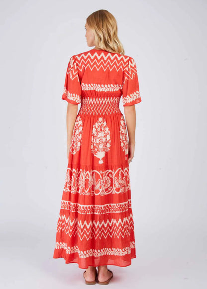 Vestido largo estampado