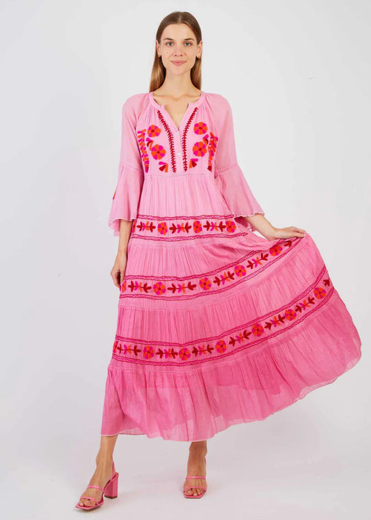 Vestido largo bordado Caracas