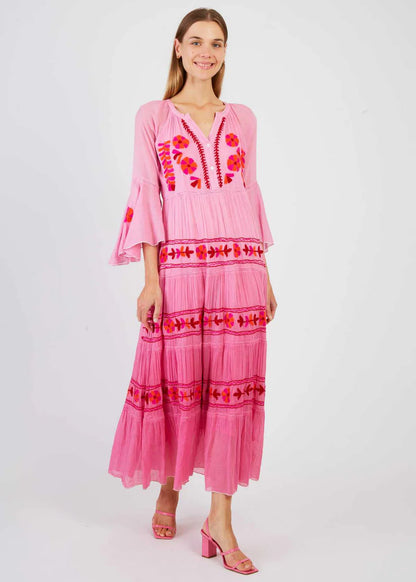 Vestido largo bordado Caracas