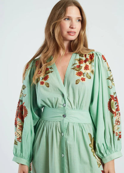 Vestido largo estampado