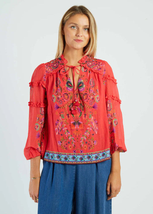 Blusa con estampado floral