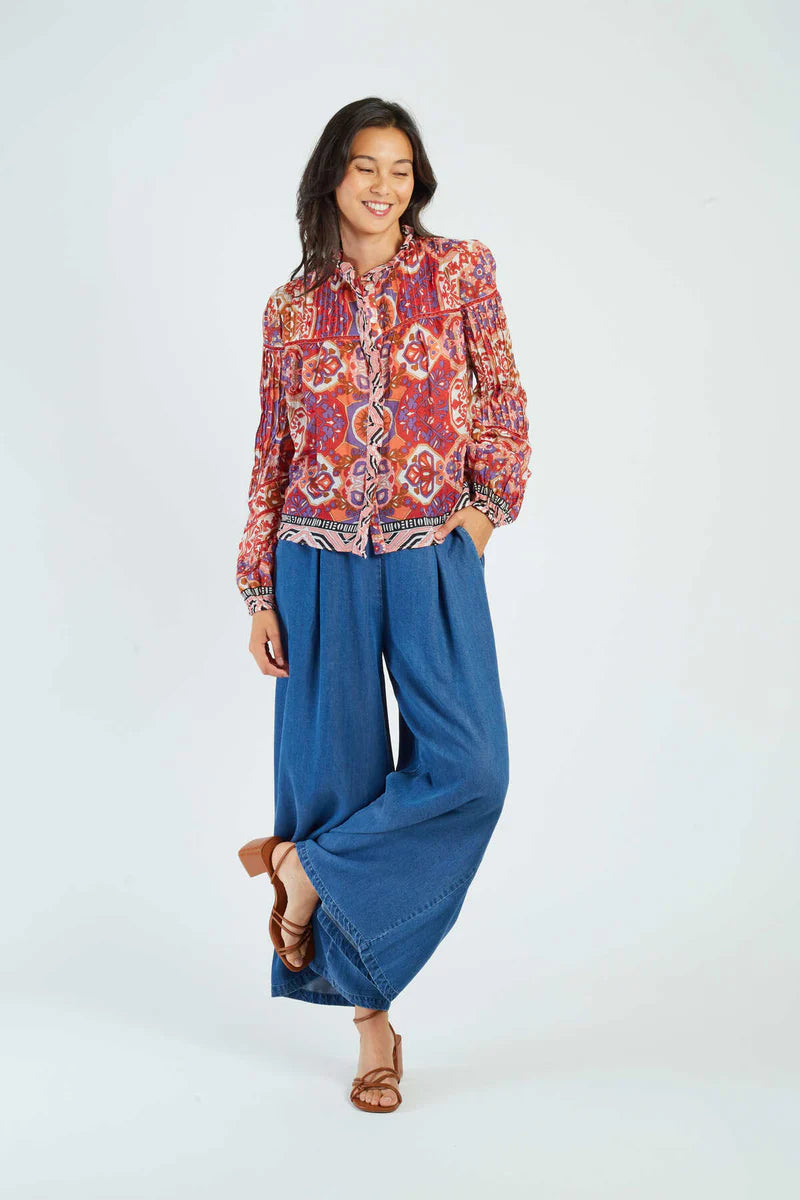 Blusa estampada roja