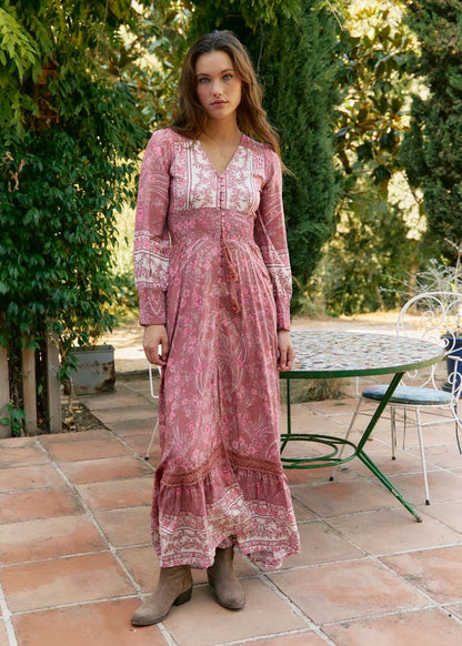 Vestido largo estampado