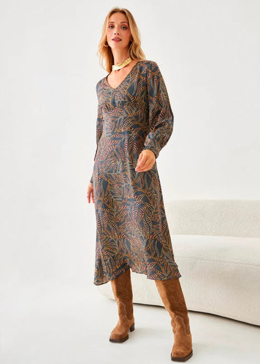 Vestido largo estampado