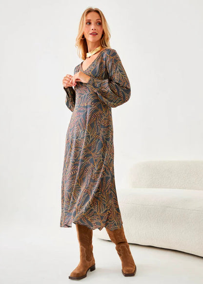 Vestido largo estampado