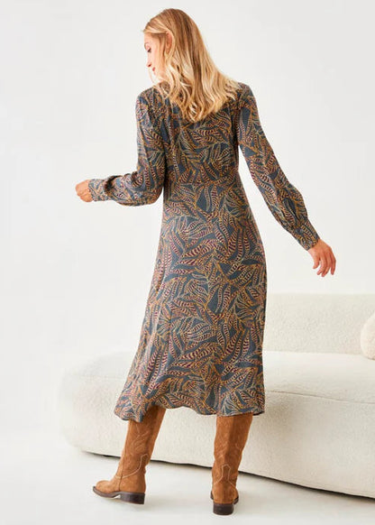 Vestido largo estampado