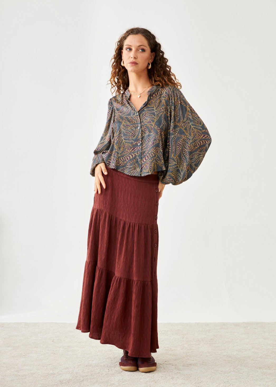 Blusa manga abullonadas