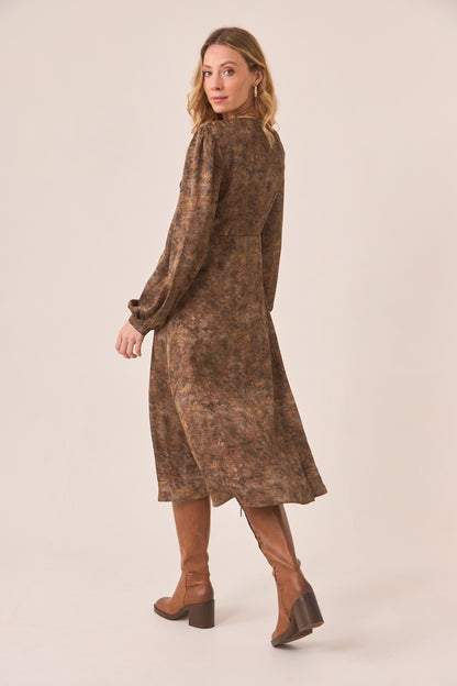 Vestido escote fruncido
