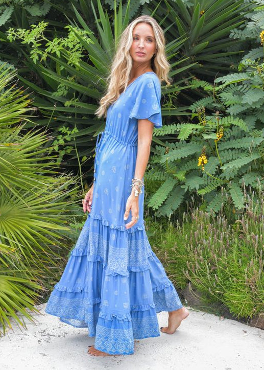 Vestido largo estampado