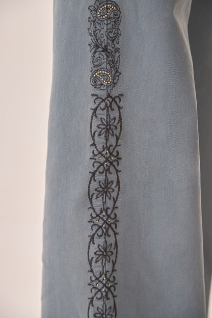 Jeans rectos bordado