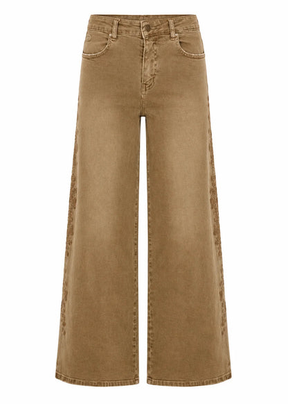 Jeans bordados laterales