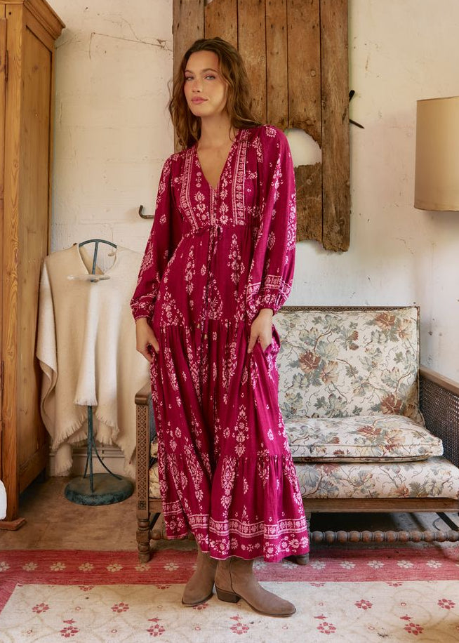 Vestido largo estampado