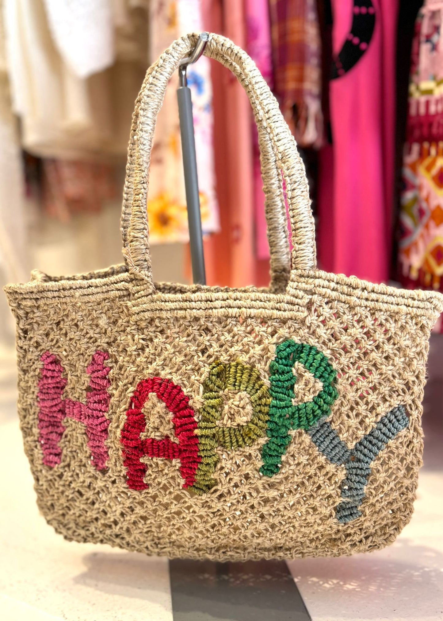 Bolso de yute "Happy"