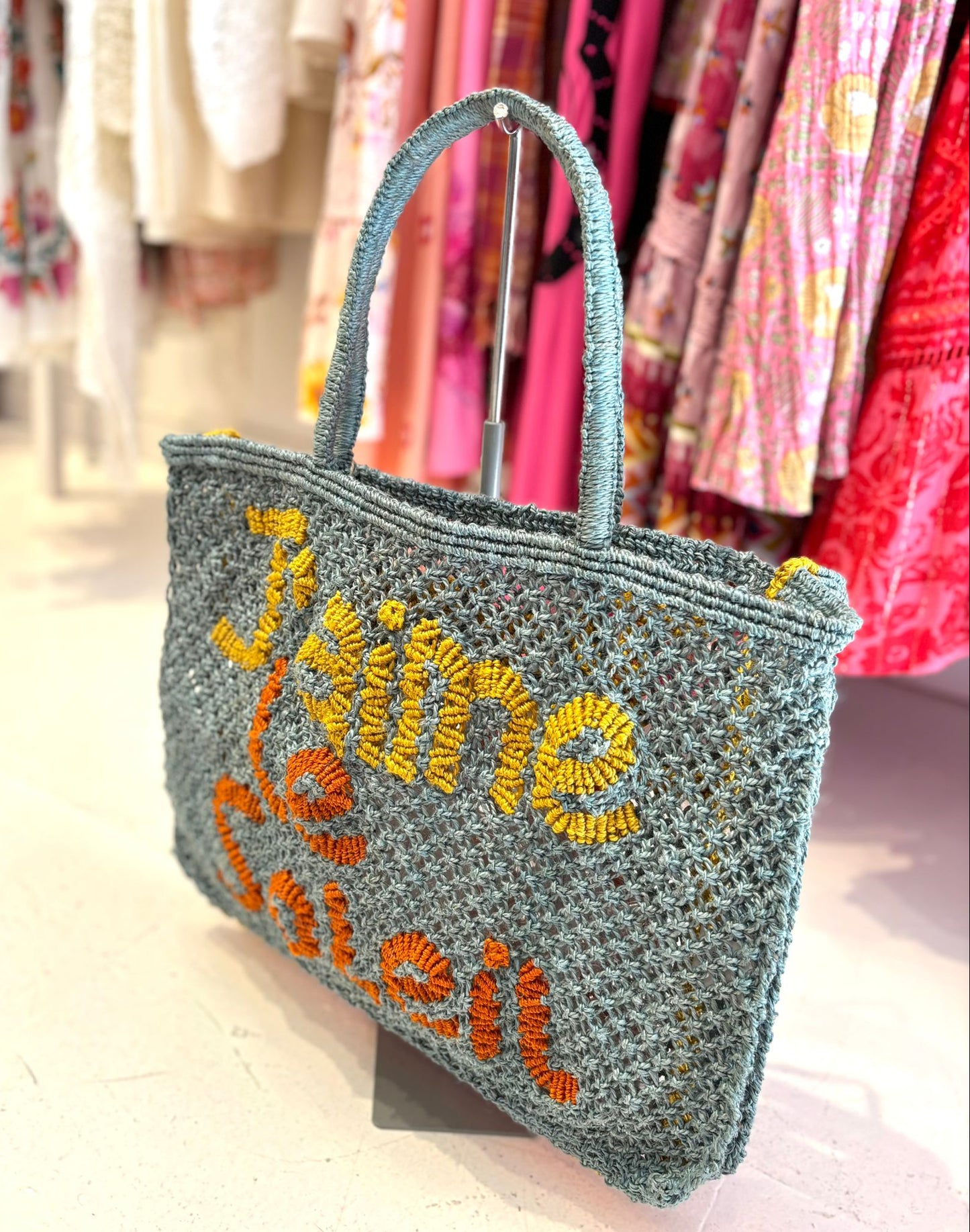 Bolso de yute "J'aime le soleil"