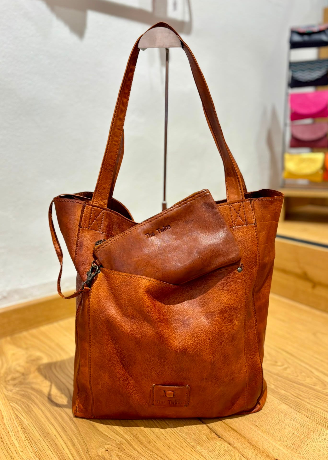 Bolso shopper camel