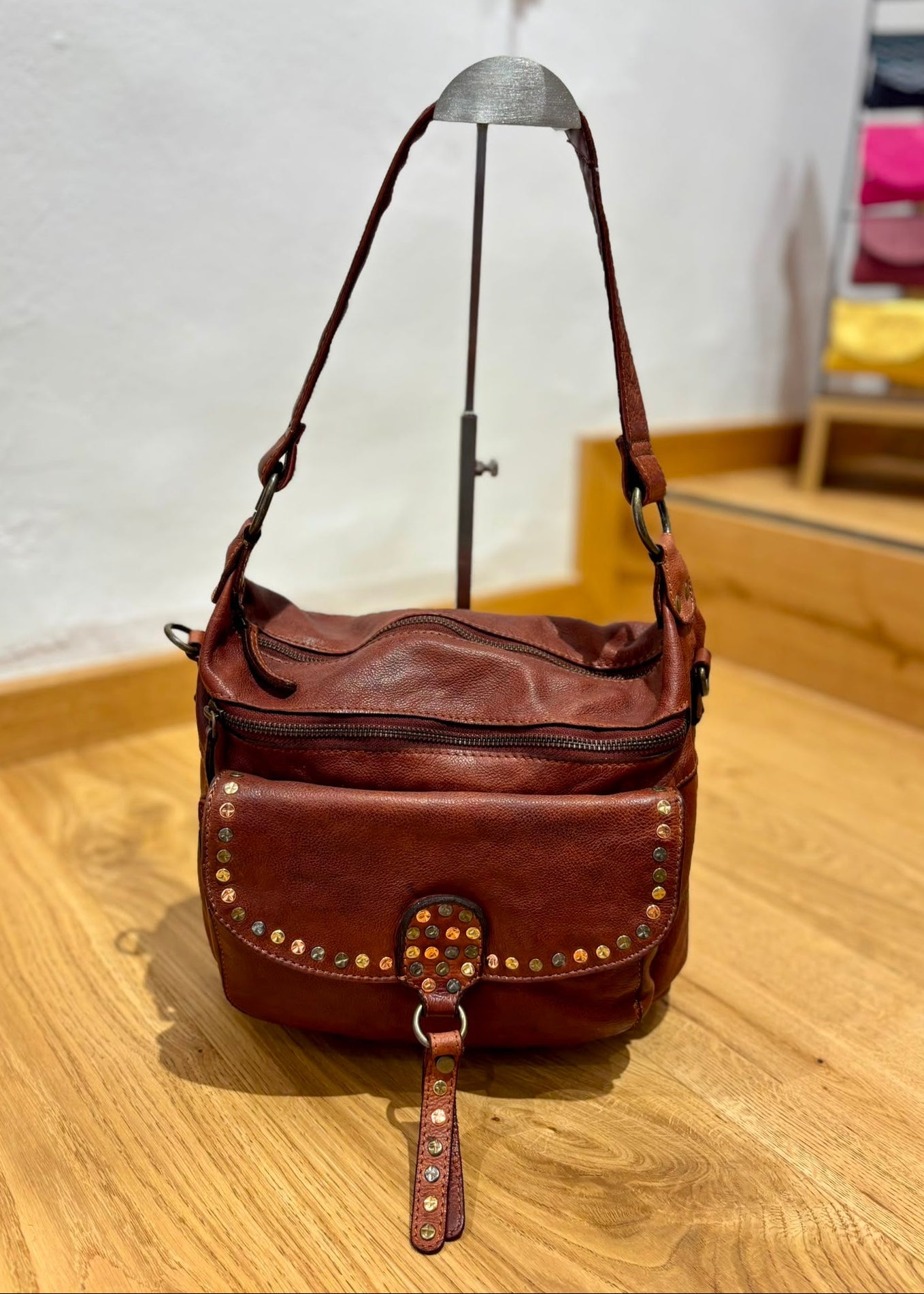 Bolso mediano coñac