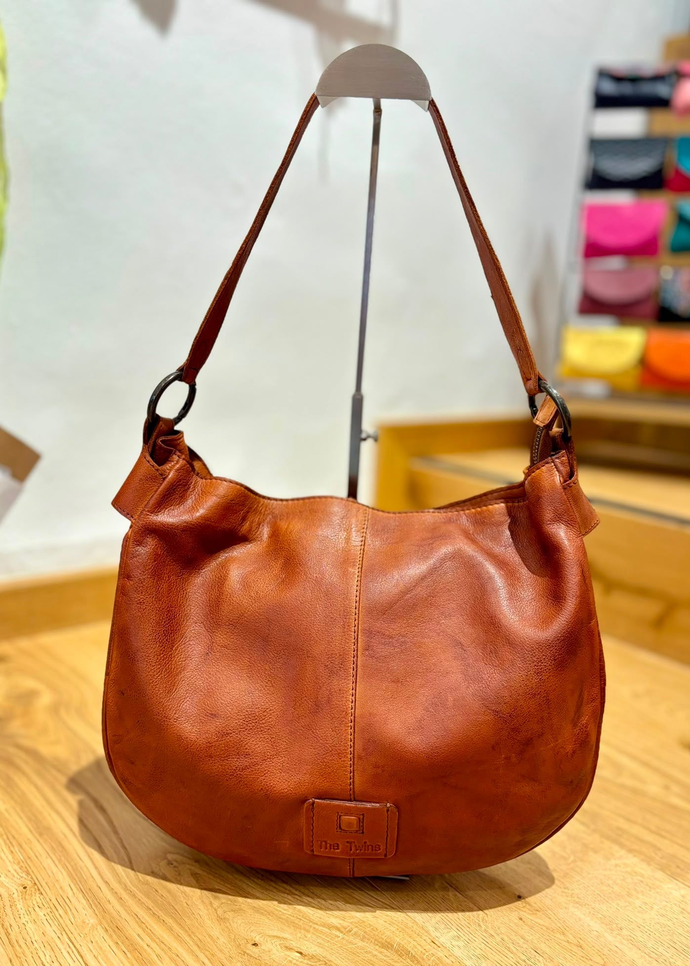 Bolso grande piel camel