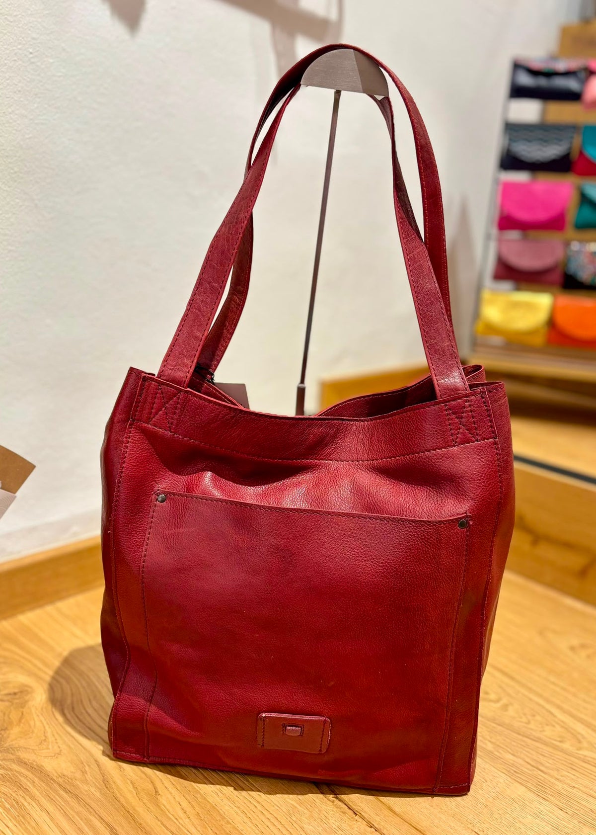 Bolso shopper cereza