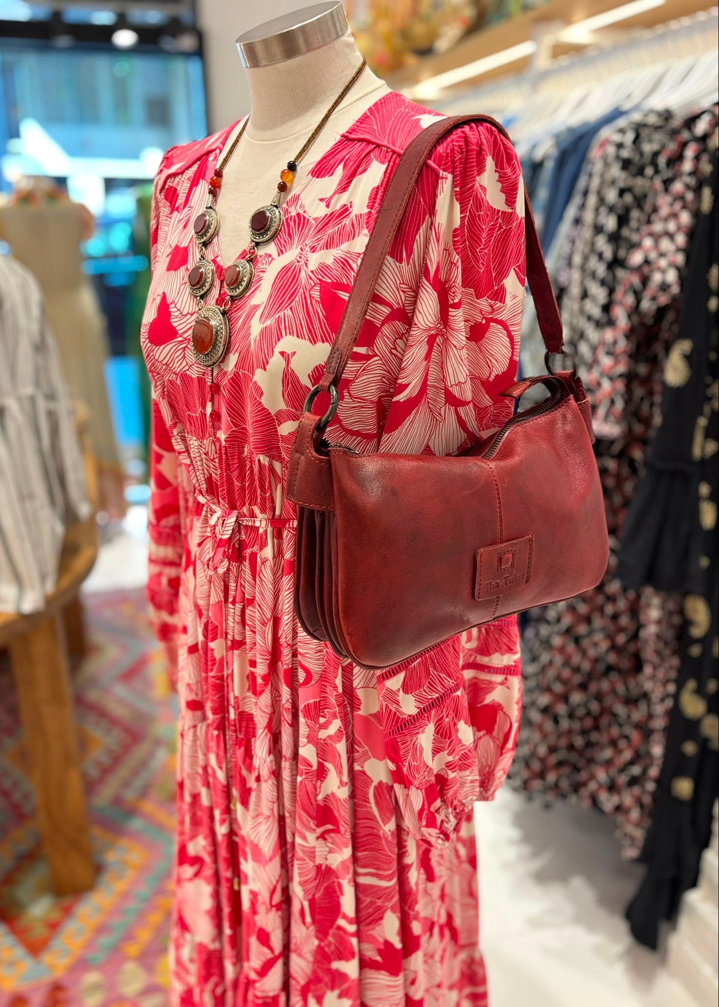 Bolso triple cereza