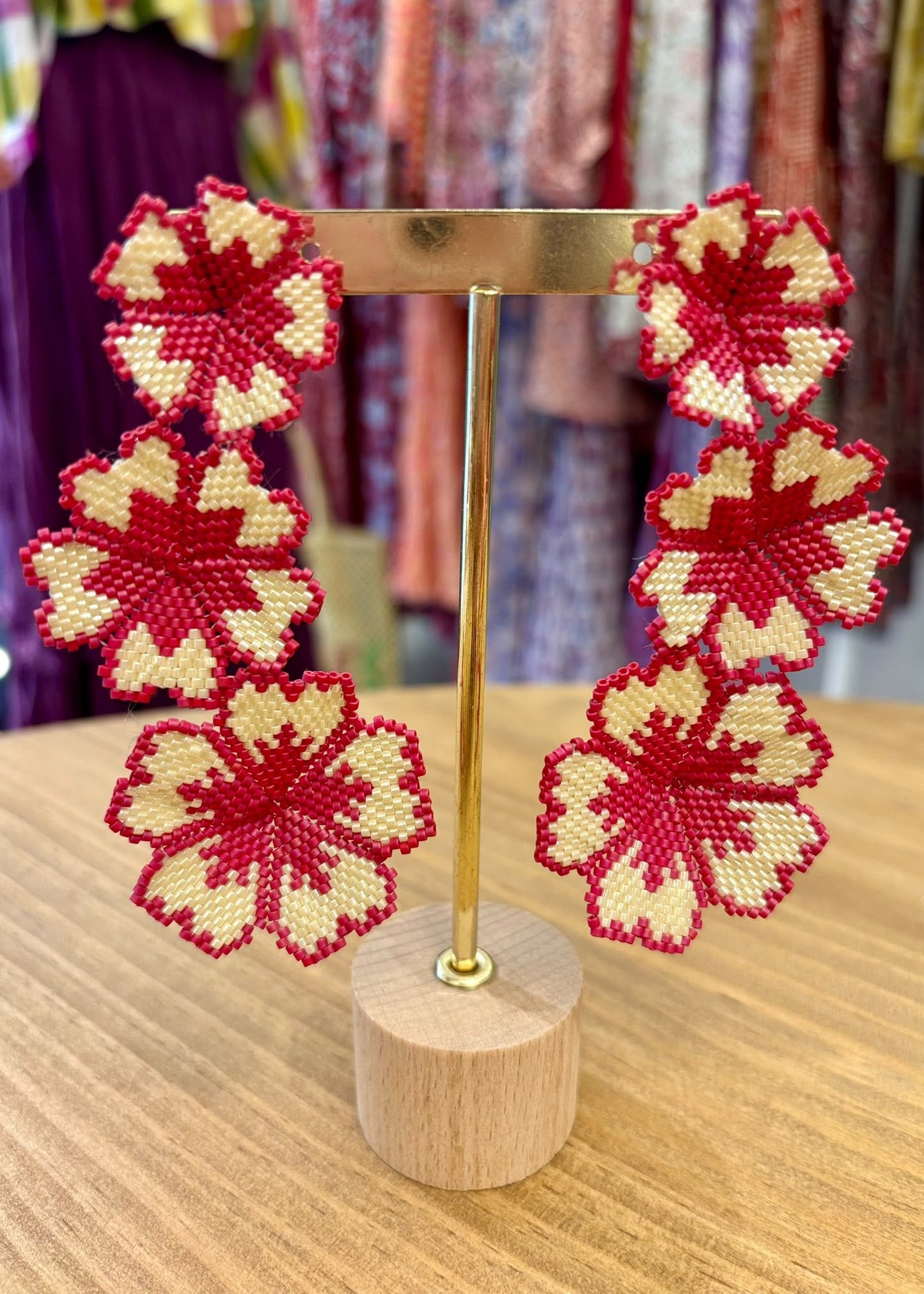 Pendientes flores