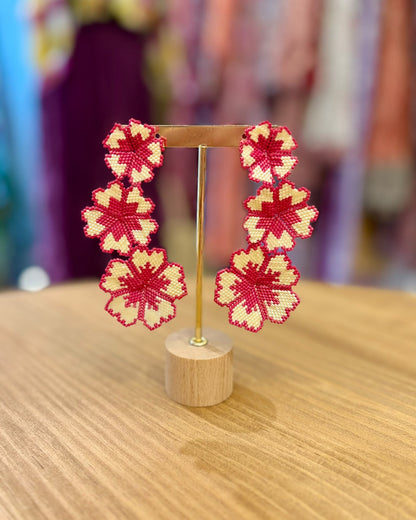 Pendientes flores