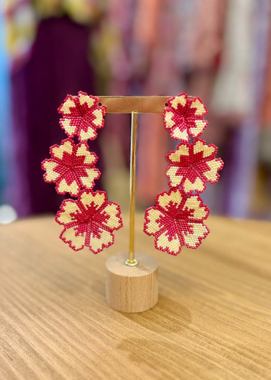 Pendientes flores