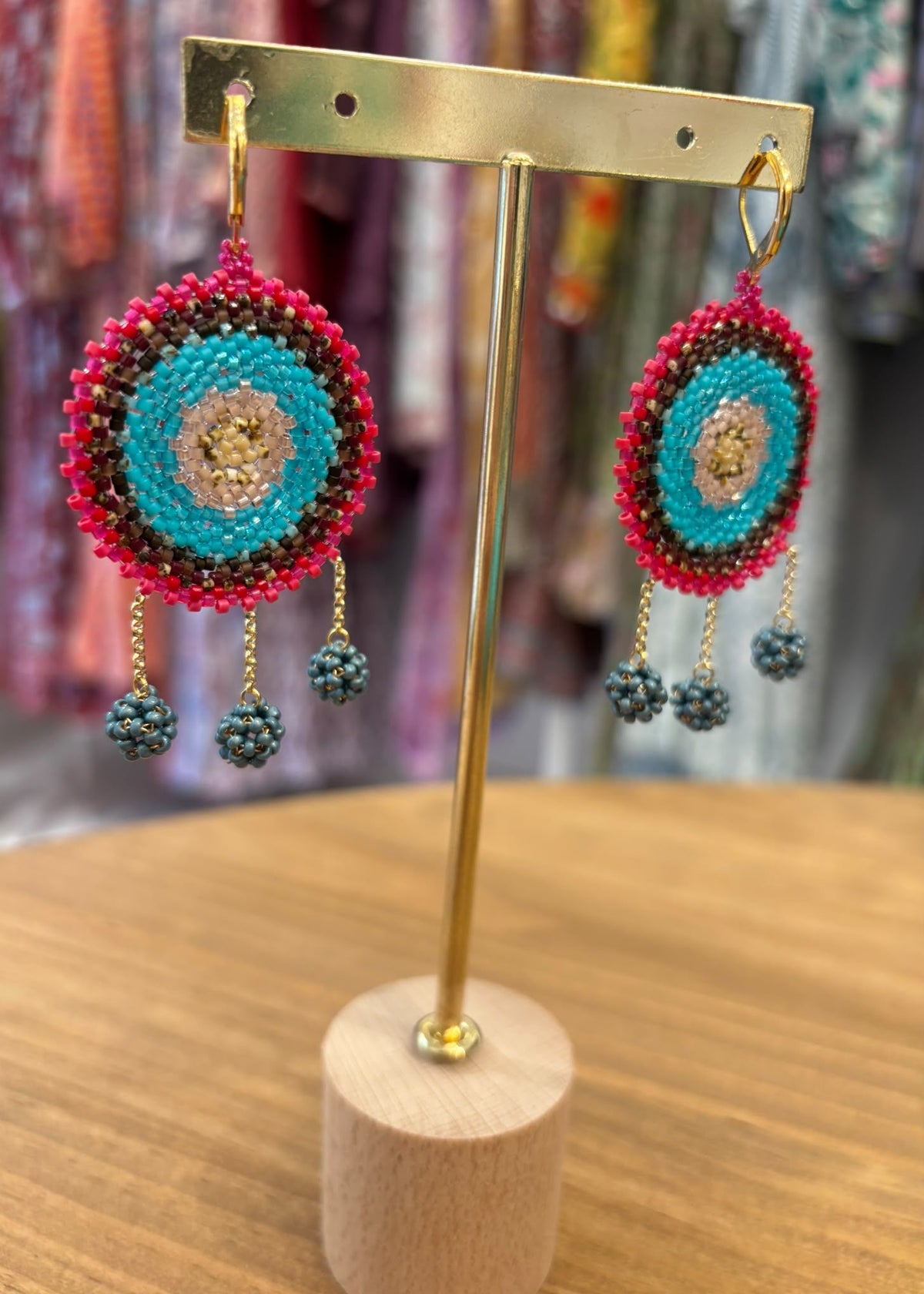 Pendientes miyuki turquesa