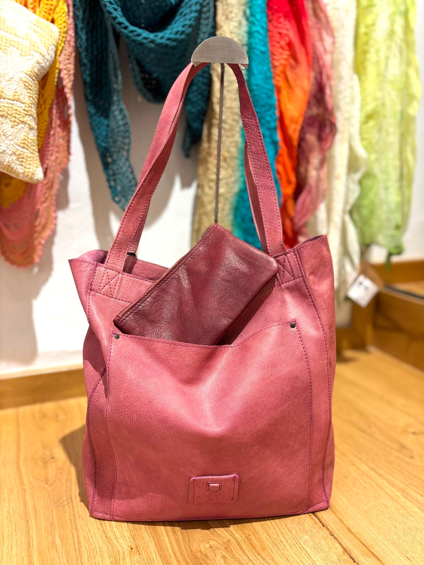 Bolso shopper rosa