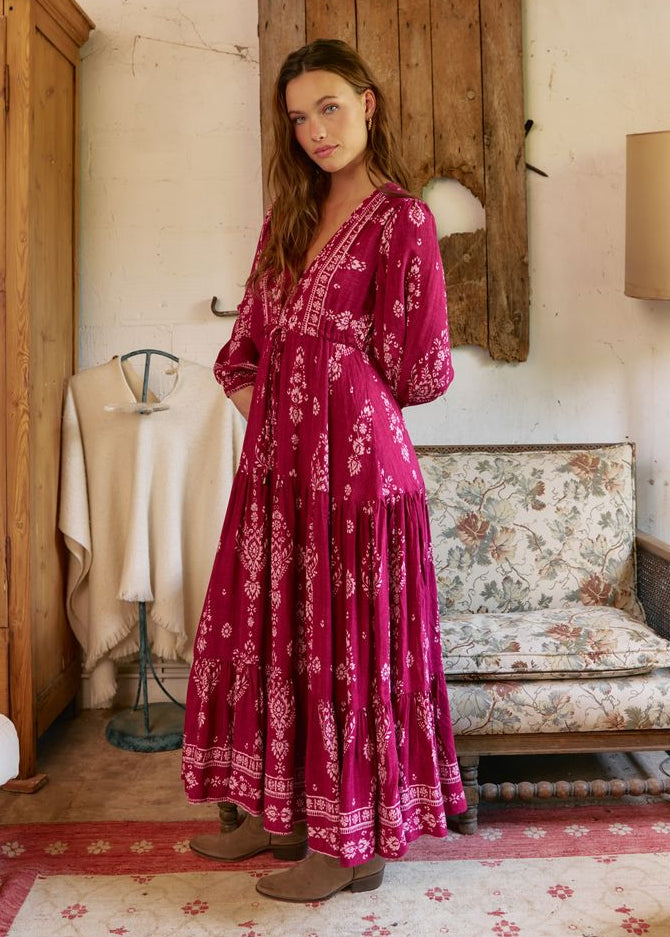 Vestido largo estampado