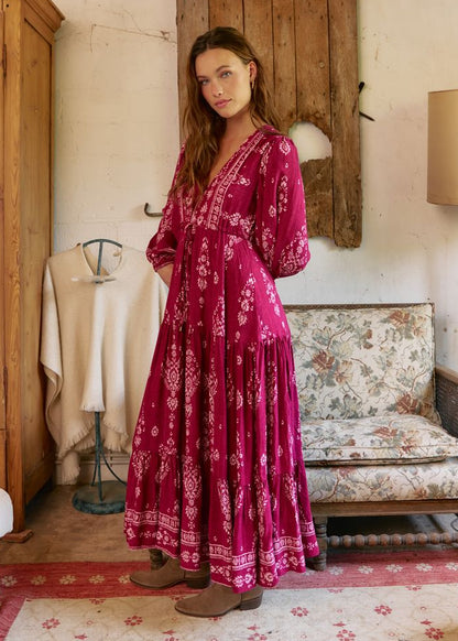 Vestido largo estampado