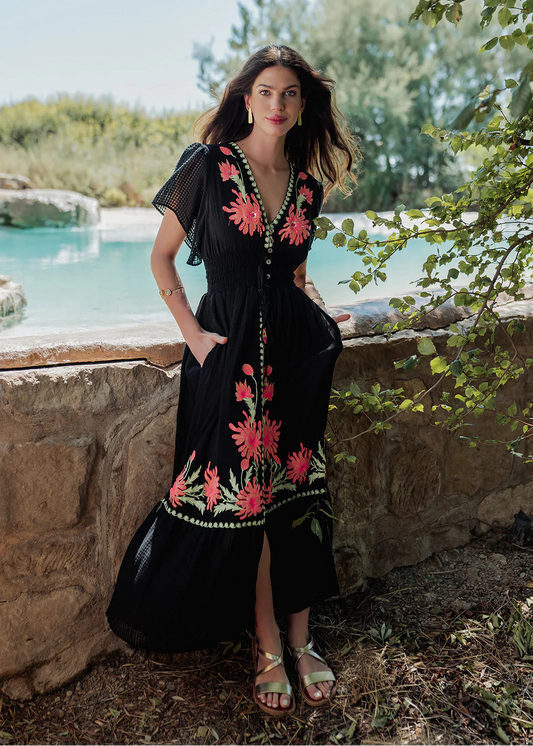 Vestido bordado Aloha
