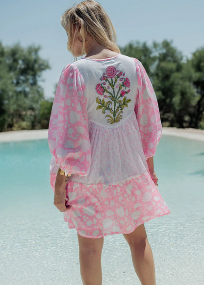 Vestido corto Ambar pink neon