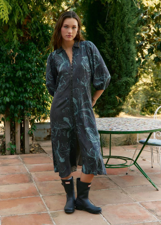 Vestido largo estampado